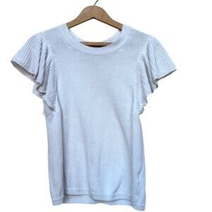 Brochu Walker Ruffle Sleeve Knit Top - Size Small